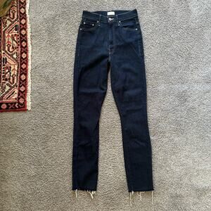 MOTHER Swooner Crop Fray Jeans